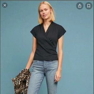 Anthropologie Maeve wrap tee - Lg.